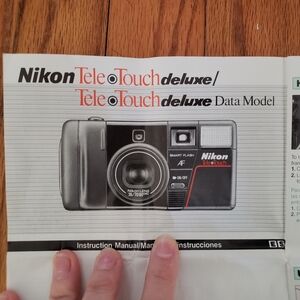 Nikon Tele-Touch Deluxe Instruction Manual / Poster, Vintage Camera Decor